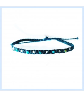 Macrame / chrysocolla bracelet