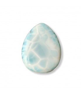 Natural Larimar Oval Cabochon Calibrated Loose Gemstone 6x4mm-7x5mm-8x6mm-9x7mm 
